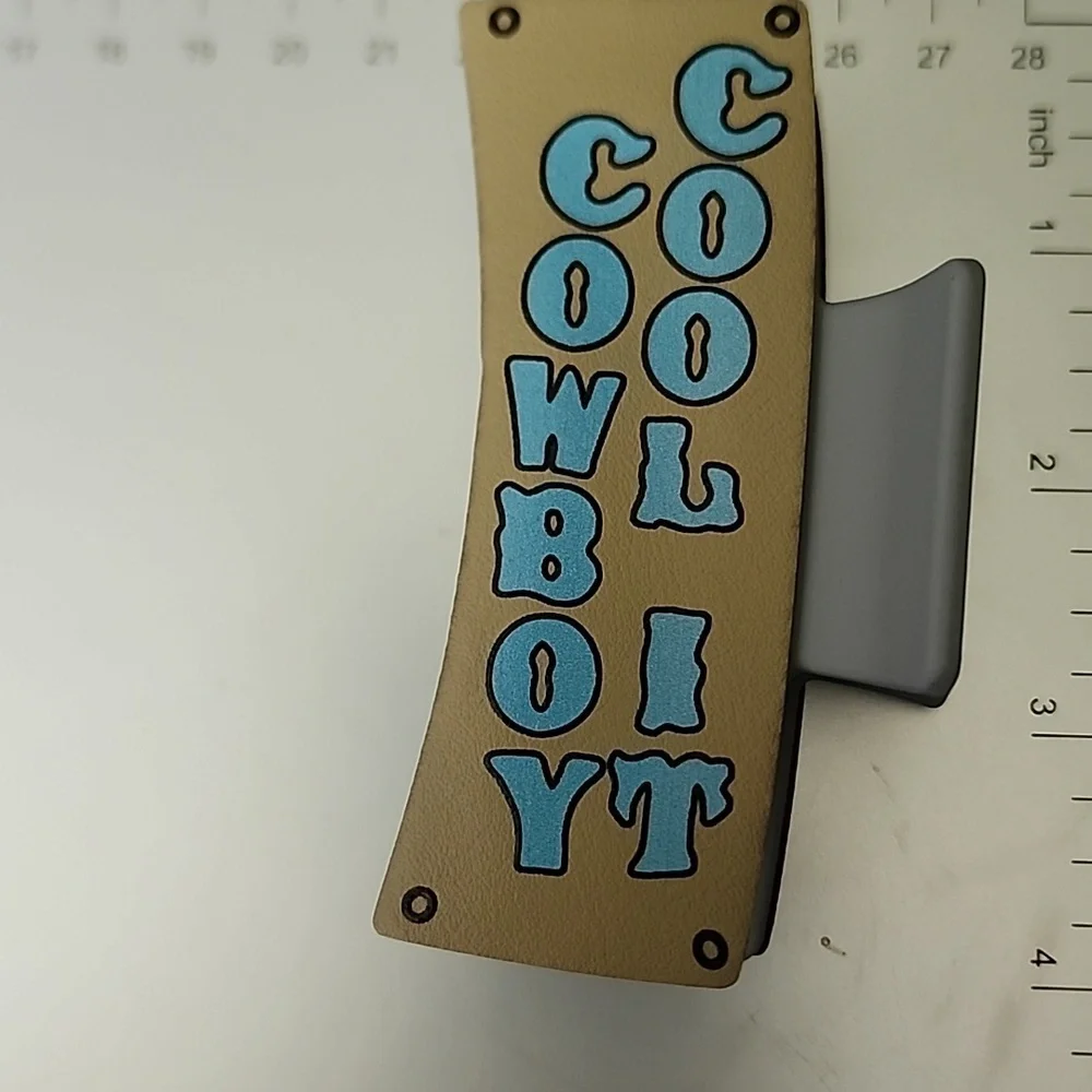 Boho Simulated Leather COWBOY COOL IT   Hair Claw Southwestern
